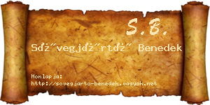 Sövegjártó Benedek névjegykártya